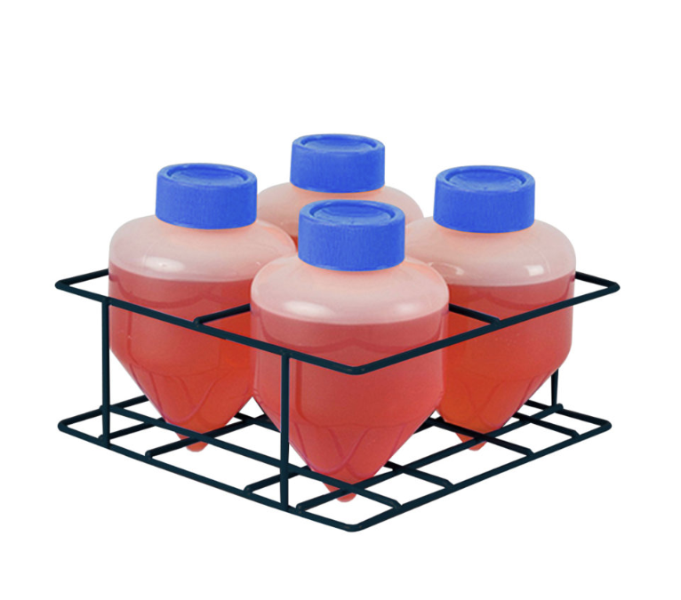 Coated Wire Rack For Holding 4 x 500mL Conical Bottom Tubes