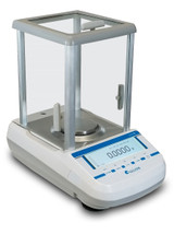 120 gram Accuris Dx Analytical Balance with Touch Screen and Internal Calibration - Shown at an angle 120 gram Accuris Dx Analytical Balance with Touch Screen and Internal Calibration - Shown at an angle