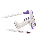 Vista Lab ali-Q 2 Electronic Pipette Controller Resting on Kick Stand - Lab Equipment - Stellar Scientific