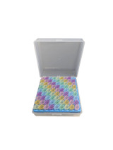 MTCBio BetterBox R1081-A Polypropylene Freezer Box With Hinged Lid For 81 Micro centrifuge Tubes - Cryogenic Storage Supplies - Stellar Scientific