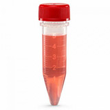 Sterile 5mL Conical Centrifuge Tube with Red Screw Cap For Collecting Samples - Lab Supplies - Stellar Scientific