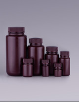 NEST Scientific Sterile Amber Round Wide Mouth HDPE and Polypropylene Storage Bottles - Lab Supplies - Stellar Scientific