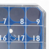 BioBox 81, for 1.0mL and 2.0mL CryoClear Vials, Polycarbonate (PC), Holds 81 vials (9x9 format), Printed Lid, 5/CS BioBox 81, for 1.0mL and 2.0mL CryoClear Vials, Polycarbonate (PC), Holds 81 vials (9x9 format), Printed Lid, 5/CS