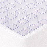 UV Grade Polymethylmethacrylate (PMMA) Spectrophotometer Cuvette Spectrophotometer Cuvette 2.9mL With 2 Clear Sides, 280 to 800nm Transmittance Range. Come packed in 5 trays of 100 cuvettes