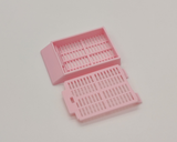 Plastic Biopsy Tissue Cassettes With Detachable Lid, 30° Angled Face, Large Writing Area, Pink Plastic Biopsy Tissue Cassettes With Detachable Lid, 30° Angled Face, Large Writing Area, Pink