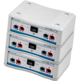 The Benchmark Scientific E2100 myVolt Mini electrophoresis power supply  is stackable for increased performance without sacrificing benchtop space.  The Benchmark Scientific E2100 myVolt Mini electrophoresis power supply  is stackable for increased performance without sacrificing benchtop space.