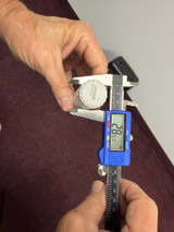 Measurement of a sample from stock: 28.5mm near top; 28.3mm near bottom