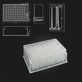 Preppa Plates™ Polypropylene 2mL 96-Well Deep Well Plate With Round Wells and U-Bottom, RNase and DNase Free, STERILE, 50/CS