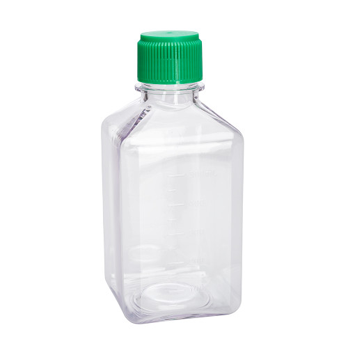 500mL Square Media Bottles That Are Sterile and RNase and DNase Free For Use in Stem Cell, Mammalian and Bacterial Culture Applications