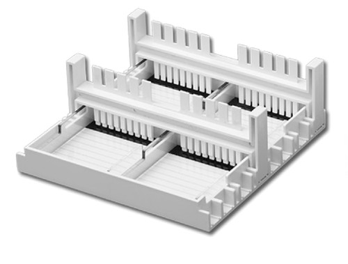 E1101-CS2 casting set For Accuris MyGel Mini DNA Gel Box, for 5 by 6 cm gels, includes four trays and two combs - Electrophoresis Supplies - Stellar Scientific