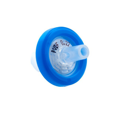 Celltreat 13mm PVDF syringe filter 229742 for filtration of non-aggressive aqueous and mild organic solutions