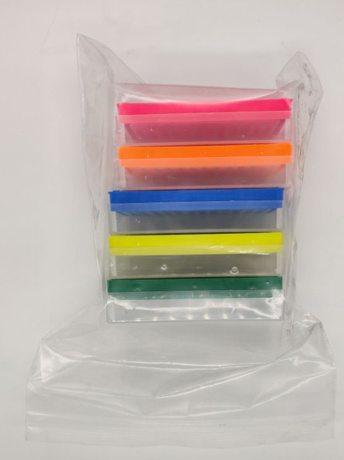 Stellar Scientific STO-R-PCR-5 96 place rack for PCR tubes and strips with lid - R1010 - Five Different Colored Racks in the Pack - Lab Supplies