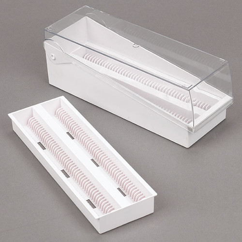 ABS Plastic Microscope Slide Draining Tray for Up to 200 Slides - Histology and Pathology Supplies - Stellar Scientific ABS Plastic Microscope Slide Draining Tray for Up to 200 Slides - Histology and Pathology Supplies - Stellar Scientific