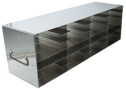 Image of UFS-100-46 Freezer Rack for 100 place Microscope Slide Boxes. Holds 24 boxes in a 6 high by 4 deep configuration - Freezer Racks - Stellar Scientific