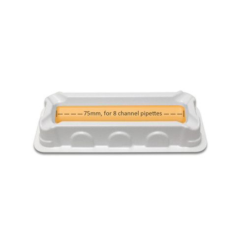 Stellar Scientific 5mL Polystyrene Reagent Reservoir for Multichannel Pipettes P7005 - Showing Dimensions - Lab Supplies Stellar Scientific 5mL Polystyrene Reagent Reservoir for Multichannel Pipettes P7005 - Showing Dimensions - Lab Supplies