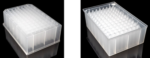 Corning 3947 2.2mL Deep Well Plate With Square Wells and V Shaped Bottom For Assay Preparation and Storage - Lab Supplies - Stellar Scientific Corning 3947 2.2mL Deep Well Plate With Square Wells and V Shaped Bottom For Assay Preparation and Storage - Lab Supplies - Stellar Scientific