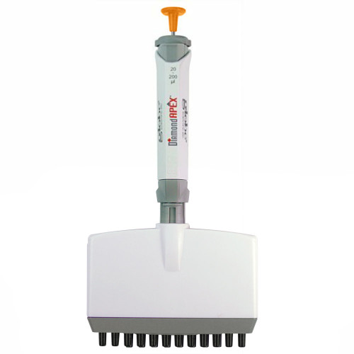 Globe Scientific Apex 12 Channel Multi Channel Pipette With Soft Plunger Forces for MultiChannel Pipetting - Lab Equipment - Stellar Scientific Globe Scientific Apex 12 Channel Multi Channel Pipette With Soft Plunger Forces for MultiChannel Pipetting - Lab Equipment - Stellar Scientific