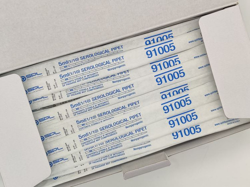 Stellar Scientific Cell-Ah Brand of 5mL Sterile Polystyrene Serological Pipettes That are Individually Wrapped and RNase and DNase Free - Packaged in Cardboard Boxes -  Laboratory Supplies 