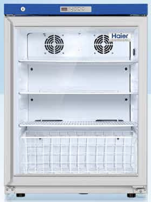 Haier Biomedical Pharmacy Refrigerator +2 to +8C, 118L (4.2cf), Glass Door, 115V/60Hz