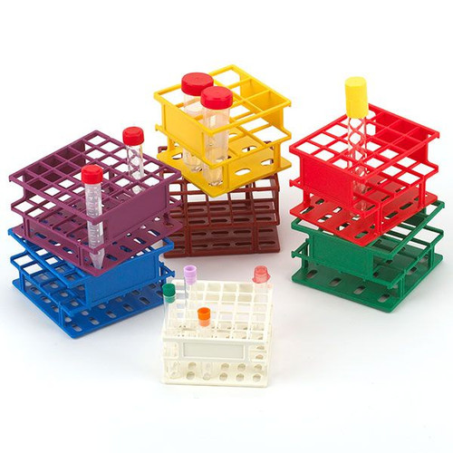 Globe Scientific 16 Place Autoclavable Nylon Tube Racks  with 25mm Wells -  456745 - Clinical Lab Supplies - Stellar Scientific