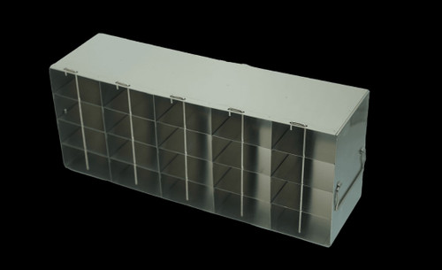 Stainless Steel Freezer Rack For 96 Well Deep Well Microtiter Plates, Locking Rod To Secure Plates, Holds 20 Plates, 1/EA