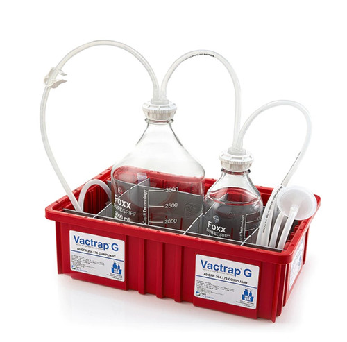 Vactrap G Vacuum Trap System With One 3 Liter and One 1 Liter Glass Receiving Bottles - 30R-3101-FLS - Lab Safety Supplies - Stellar Scientific