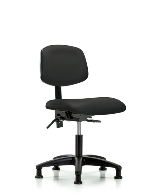 Vinyl Desk Lab Chair with Black Glides- VDHCH-RG-T0-A0-RG-8540  - Laboratory Chairs - Stellar Scientific