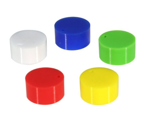 Colorful cap inserts for MTCBio cryogenic vials make it easier to track samples and reduce human error and mistakes 