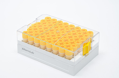 AltemisLab 1.2mL Internal Thread Cryovial With 2D Barcode In 48 Place SBS Footprint Racks For Automated Sample Storage And Retrieval - Lab Automation Supplies - Stellar Scientific