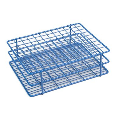 Heathrow Scientific 108 Place HDPE Coated Wire Tube Rack for Glass Test Tubes and 10-13mm Diameter Tubes - Lab Supplies - Stellar Scientific