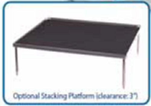 Small (10.5"x7.5") Stacking Platform with Dimpled Mat  B3D-STACK-D for Benchmark Scientific Rockers and Shakers