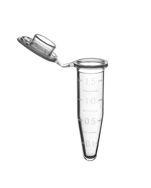 1.5mL Conical Centrifuge Tube With Locking Cap, RNase and DNase Free, STERILE, 400/ Bag, 4000/CS 1.5mL Conical Centrifuge Tube With Locking Cap, RNase and DNase Free, STERILE, 400/ Bag, 4000/CS