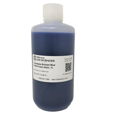Coomassie Blue Stain R-250 For Protein Gel Electrophoresis Visualization - Proteomic Supplies - Stellar Scientific