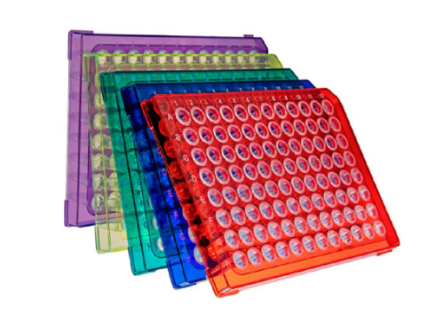 96 Well High Profile REEBO Rigid Hardshell PCR Plate For Robotic Liquid Handling Platforms and qPCR Are Made With A Polycarbonate Frame And Polypropylene Wells - PCR Supplies - Stellar Scientific