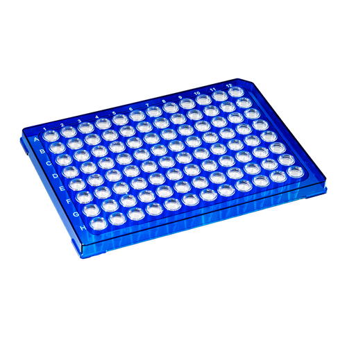 96 Well High Profile REEBO Rigid hard shell PCR Plate For Robotic Liquid Handling Platforms and qPCR Are Made With A Polycarbonate Frame And Polypropylene Wells - PCR Supplies - Stellar Scientific