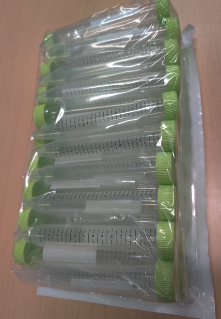 Corning 431695 15mL Sterile Conical Centrifuge Tubes Are RNase and DNase Free And Feature Green Screw Caps - Lab Supplies - Stellar Scientific