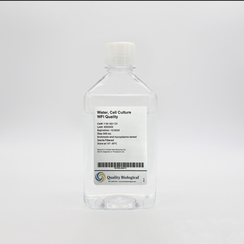 Cell Culture Water, Water For Injection, 10 Bottles of 1000mL