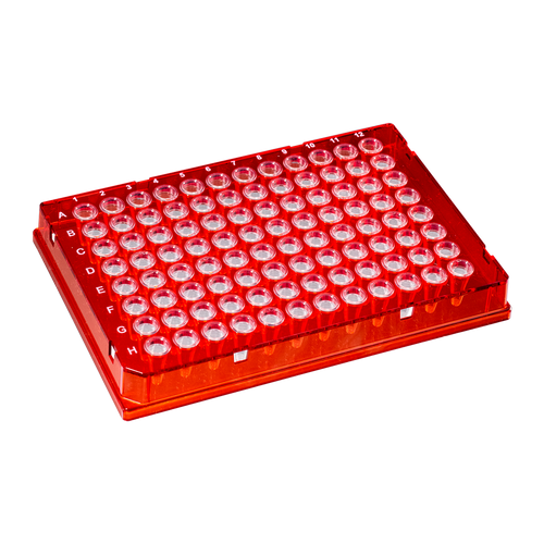 96 Well Low Profile REEBO Rigid Hardshell PCR Plate For Robotic Liquid Handling Platforms and qPCR Are Made With A Polycarbonate Frame And Polypropylene Wells - PCR Supplies - Stellar Scientific