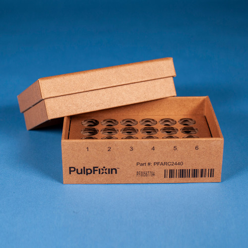 Recyclable Cardboard 24 Place Automation Rack for 4mL Tubes, Pre-Barcoded Recyclable Cardboard 24 Place Automation Rack for 4mL Tubes, Pre-Barcoded