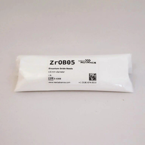 Zirconium Oxide Homogenizer Beads 0.5 mm, 1 lb. Bulk Bag, For Next Advance Bullet Blender Homogenizers