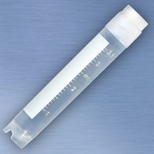 4mL Sterile Polypropylene RNase and DNase Free Self Standing Cryovial with External Threads and TPE Sealing Cap - Cryogenic Storage Supplies - Stellar Scientific 4mL Sterile Polypropylene RNase and DNase Free Self Standing Cryovial with External Threads and TPE Sealing Cap - Cryogenic Storage Supplies - Stellar Scientific