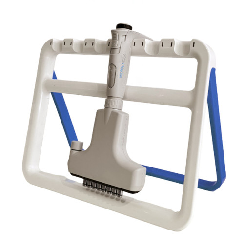 8-Channel Variable Spacing Electronic Pipette with 2 -50uL Volume Range, 9-19mm Spacing, Uses Universal Pipette Tips