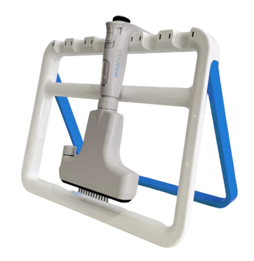 12-Channel Variable Spacing Electronic Pipette with 5-110uL Volume Range, 4.5-9mm Spacing, 384 Well Plate Compatible, Uses Universal Pipette Tips