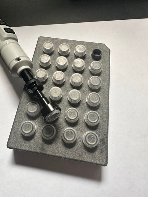AlteCap Solo Handheld Semi-Automated Electronic Capper/DeCapper, With Cap Driver for Sarstedt External Thread Cryogenic Vials