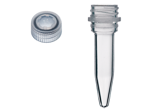 Squire™ 0.5mL STERILE Polypropylene Clear Screw-Cap Conical Micro Tube, With STERILE Screw-Cap, No Graduations, RNase and DNase Free Squire™ 0.5mL STERILE Polypropylene Clear Screw-Cap Conical Micro Tube, With STERILE Screw-Cap, No Graduations, RNase and DNase Free
