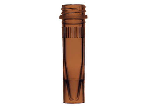 Stellar Scientific Squire™ 1.5mL Polypropylene Amber Screw-Cap Self-Standing Micro Tube With Ribbed Walls, For Kitting And Sample Storage - Lab Supplies