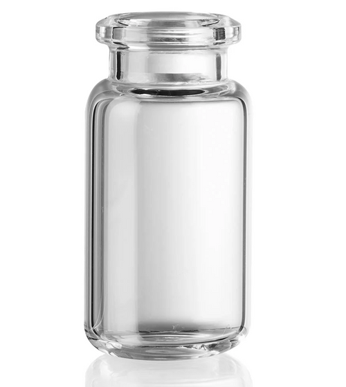 10mL Borosilicate Glass Headspace Vial with Crimp Closure, 20mm Tapered Opening, Radius Bottom