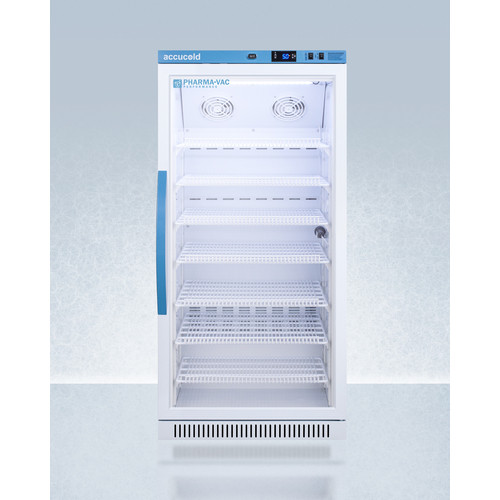 8 Cubic Foot Pharmacy/Vaccine Refrigerator With Glass Door, +2 to +8ºC Temperature Range, Seven Adjustable Shelves, 115V