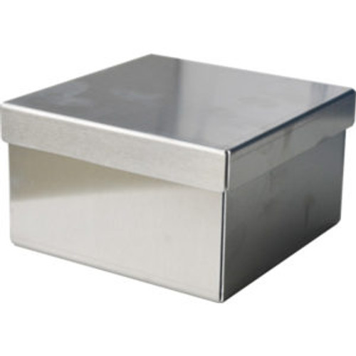 3 Inch High Metal Freezer Box With Lid Aluminum or Stainless Lab