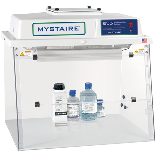 MY ISO5 32 Inch Wide Vertical Laminar Flow Workstation With Polypropylene Base and Full Closure Sash
